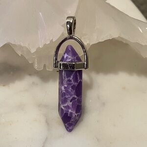 Amethyst Pencil Point Bullet Fashion Pendant